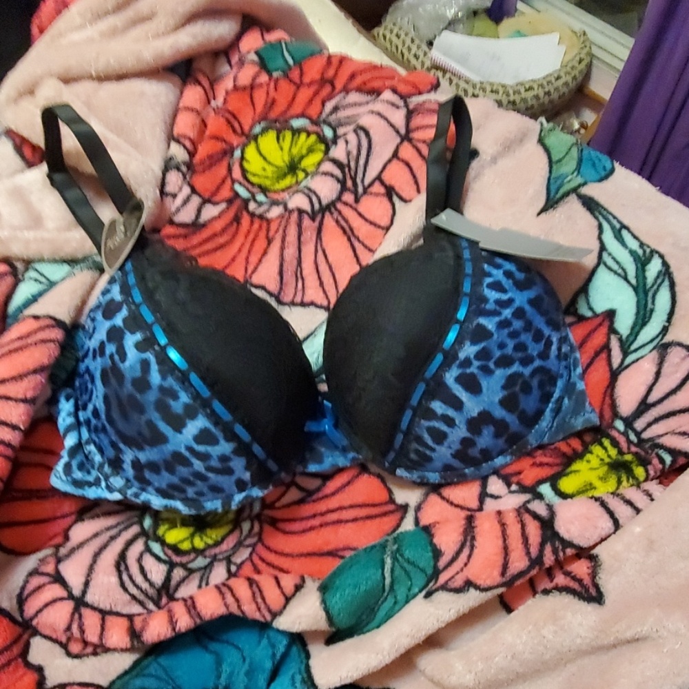 Blue brand new bra